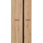 Skriňa do predsiene nathan - dub artisan/čierna
