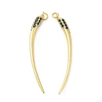 Rack Plating Brass with Cubic Zirconia Pendants