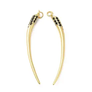 Rack Plating Brass with Cubic Zirconia Pendants
