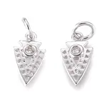 Brass Micro Pave Cubic Zirconia Charms