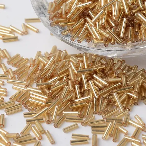Silver Lined Glass Bugle Beads