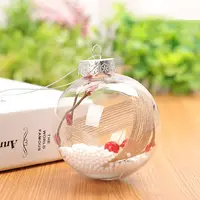 Transparent Plastic Fillable Ball Pendants Decorations
