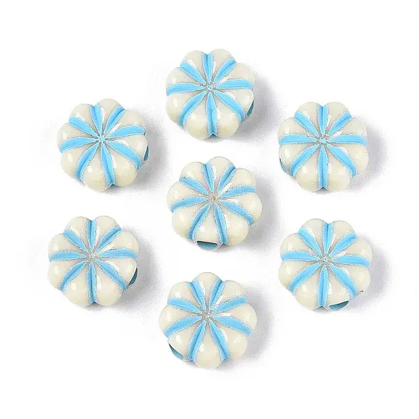 Painted Opaque Acrylic Beads