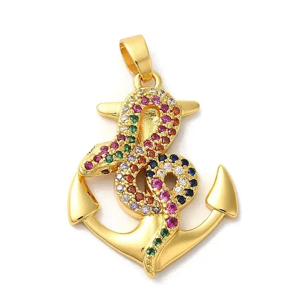 Rack Plating Brass Micro Pave Cubic Zirconia Pendants