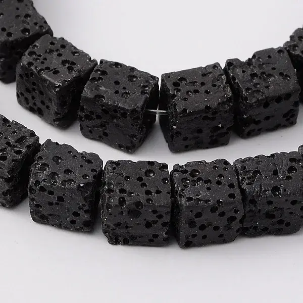 Synthetic Lava Rock Bead Strands