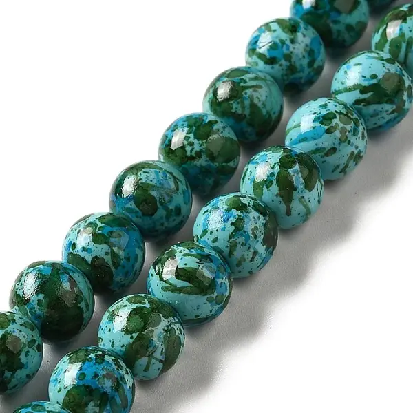 Synthetic Turquoise Dyed Beads Strands