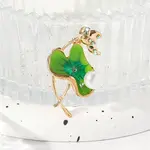 Lotus Alloy Enamel Brooches