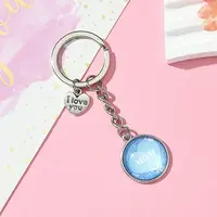 Alloy Glass Keychain