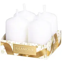 Svíčky adventní mat. bílá