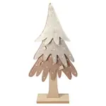 Filcová vánoční dekorace STROMEK béžový 42 cm