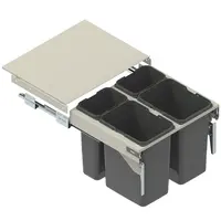 Zásuvka s odpadkovými košmi KB=60 h=32 nl-480 striebro