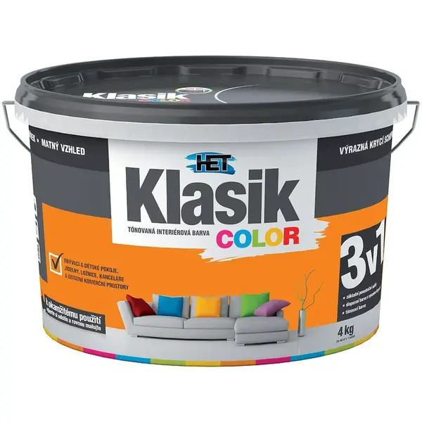 HET Klasik Color oranžová pomaranč 4 kg