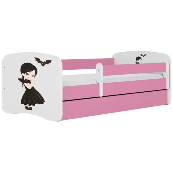 Dětská postel Babydreams+SZ+M růžová 80x160 Malá čarodějka