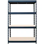 Kovový regál nitovaný Stabil  čierny 180x150x60cm 400kg/4 polic