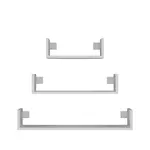 Závěsná police Mobi 3p bílá