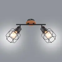 Stropné bodové svietidlo 54037-2 čierno-hnedá LS2