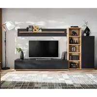 Obývacia stena Silk 3 Rzs Sk3 Dub Ribbeck/Čierna