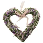 Závěsné srdce se sušenými květy (mech) 30 cm HEA007