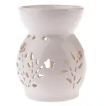 Porcelánová aromalampa s květy bílá 11.4cm