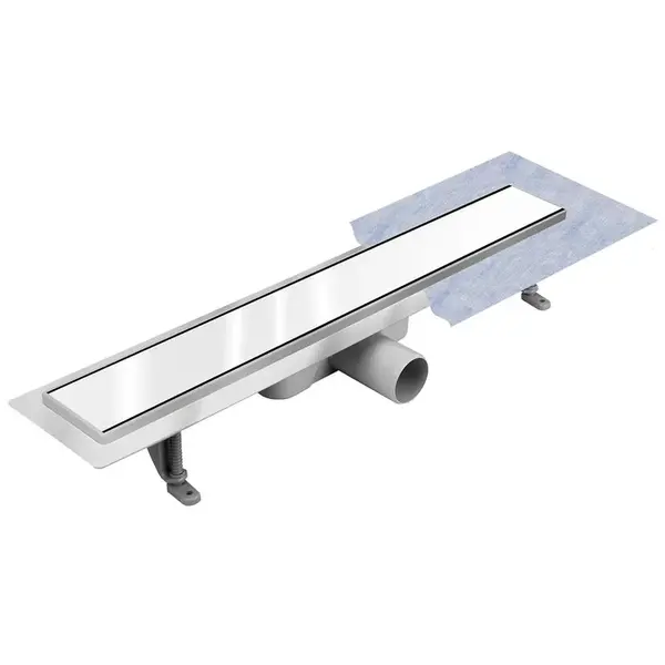 Odtokový žľab Inox Biele sklo 600