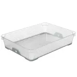 Košík s protiskluzovým dnem A4 šedý 36x26,5x7