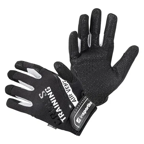 Fitness rukavice inSPORTline Taladaro černo-bílá 3XL