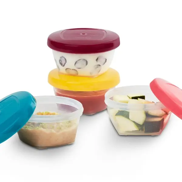 Babymoov Barevné misky s víčky 120 ml 4 ks