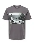 Only & Sons Tričko 'ONSSTORMTROOPER'  sivá / čierna / biela