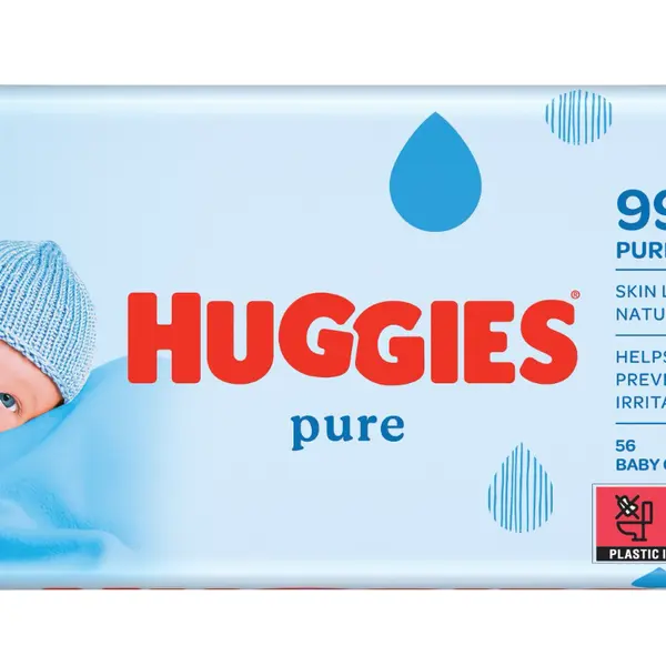 Huggies Pure Single vlhčené ubrousky 56 ks