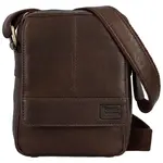 Pánska kožená crossbody taška tmavo hnedá - SendiDesign Loges
