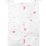 Baby Nellys Kapsář na postýlku 6 kapes , I love Girl, růžový/bílý