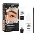 Loréal Paris Brow Color Semi-Permanent 3.0 Dark Brunette barva na obočí 1 sada