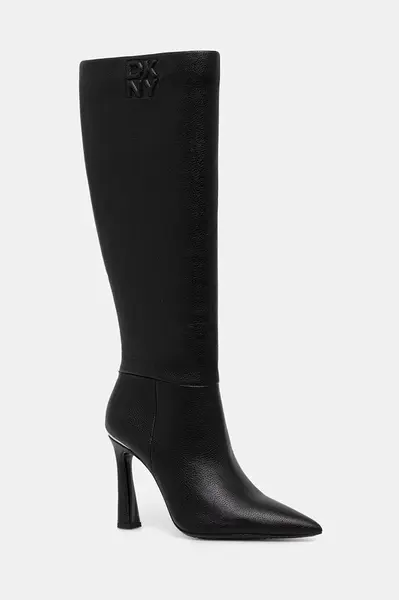 Kozačky Dkny Carmel dámské, černá barva, na podpatku, K3577855