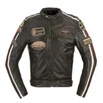Pánská kožená moto bunda B-STAR Zagiatto tmavě olivově zelená 5XL
