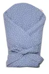 Baby Nellys Mušelinová zavinovačka s výztuží na zavazování DOTS, jeans