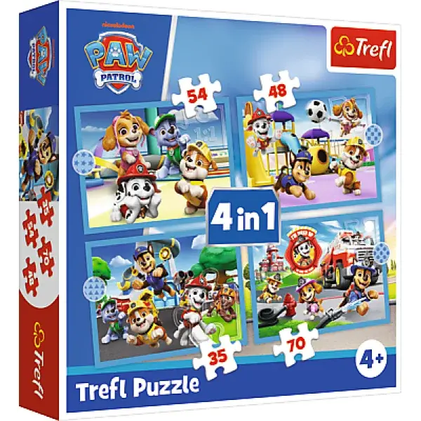 Trefl Puzzle 4v1 Tlapková patrola