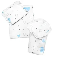 Baby Nellys Sada pro panenku, zavinovačka, peřinka a polštářek, I love boy