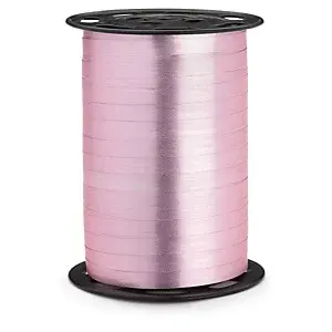 2 x Dárkové stuhy s matným efektem, šířka 7mm, délka 250m, růžová