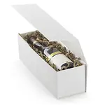 Dárková krabice na víno s magnetickým uzávěrem 100x100x330mm, bílá