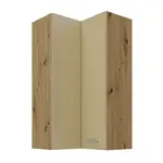 Horní rohová skříňka Artisan 60x60 GN-108 1F (90°) Barva korpusu: Dub artisan, Barva dvířek: Bílý lesk