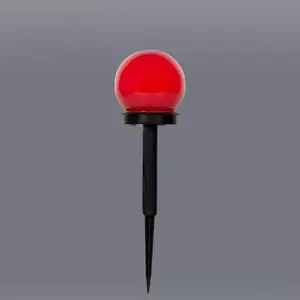 Solární lampa Červená koule VO2215 10 cm