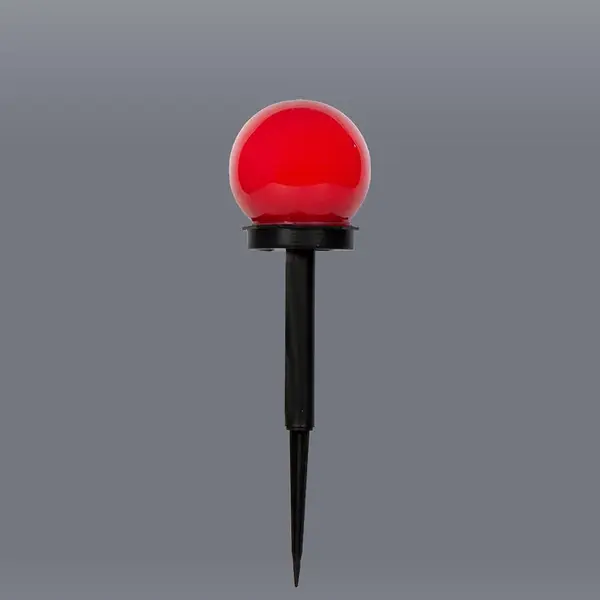 Solární lampa Červená koule VO2215 10 cm