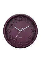 Nástěnné hodiny Karlsson Elevated Classic 33,5 cm fialová barva