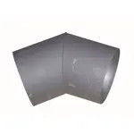 Koleno kouřové 125 mm/45°, silnostěnné 1,5 mm, černé MA654400