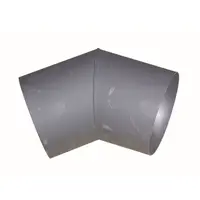 Koleno kouřové 125 mm/45°, silnostěnné 1,5 mm, černé MA654400