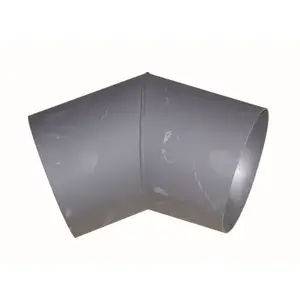 Koleno kouřové 125 mm/45°, silnostěnné 1,5 mm, černé MA654400