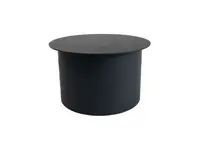 Víčko kouřové 130 mm, silnostěnné 1,5 mm, černé MA654285