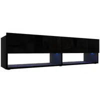 Tv stolek Izumi 140 BL černá mat/lesk