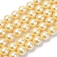 Electroplated Shell Pearl Beads Strands