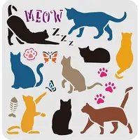 Plastic Reusable Drawing Painting Stencils Templates